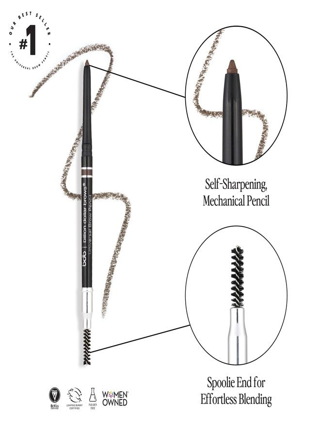 Billion Dollar Brows bdb Universal Eyebrow Pencil - Precision Tip & Spoolie, Waterproof, Define Shape & Fill Brows, 2-Pack - Image 3